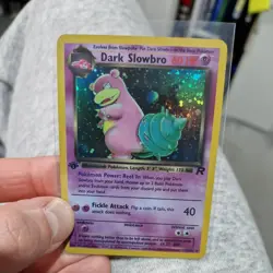 2000 Dark Slowbro Team Rocket Style Holo Pokemon Card (PRXY Fan Display) - Image 4