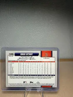 2026 Topps Series 1 Roman Anthony Rookie #189 RC Easter Green Foil Red Sox SP - Image 2
