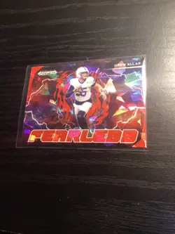 2025 Panini Prizm Draft Picks Fearless Drew Allar #F-DAR Red Ice Prizm Steelers - Image 2