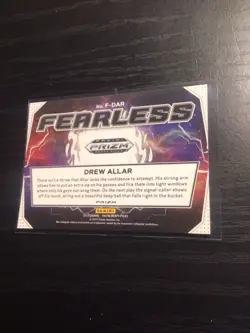 2025 Panini Prizm Draft Picks Fearless Drew Allar #F-DAR Red Ice Prizm Steelers - Image 4
