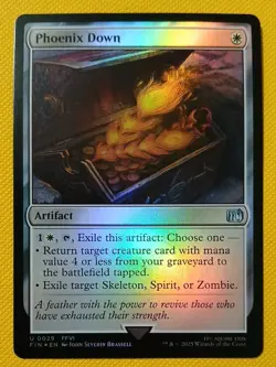 MTG Magic The Gathering Phoenix Down Foil FIN Artifact Final Fantasy Commander - Image 1