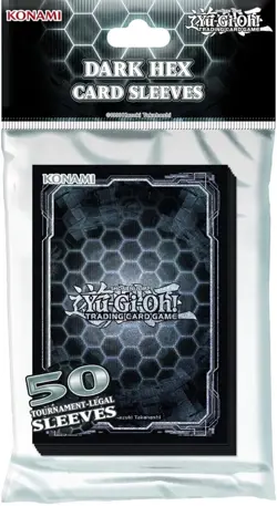 Yu-Gi-Oh! Dark Hex Art Sleeves 50 Pack Back Standard Tournament Legal Konami New - Image 1