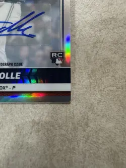 2026 Payton Tolle RC Auto /25 Topps Chrome Refractor Red Sox #88 - Image 2