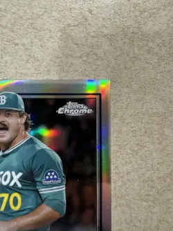 2026 Payton Tolle RC Auto /25 Topps Chrome Refractor Red Sox #88 - Image 5