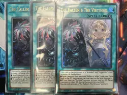 YuGiOh! The Fallen & The Virtuous CH01-EN019 Ultra Rare x3 PLAYSET 1st Ed* - Image 1