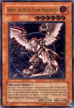 Horus the Black Flame Dragon LV6 - SOD-EN007 - Ultimate Rare - 1st Edition x1 Li - Image 1