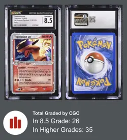 Typhlosion ex 110/115 Unseen Forces Holo Ultra Rare 2005 CGC 8.5 NM/MINT+ - Image 1