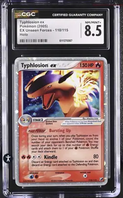 Typhlosion ex 110/115 Unseen Forces Holo Ultra Rare 2005 CGC 8.5 NM/MINT+ - Image 2