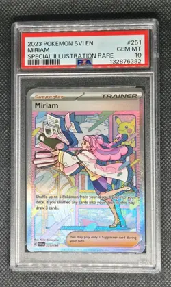 2023 Pokemon PSA 10 MIRIAM #251 Special Illustration Rare Scarlet & Violet SIR - Image 1