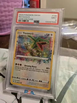 2020 Pokemon SWSH Rayquaza VIVID VOLTAGE PSA MINT 9 #138 - Image 3