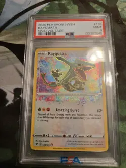 2020 Pokemon SWSH Rayquaza VIVID VOLTAGE PSA MINT 9 #138 - Image 5