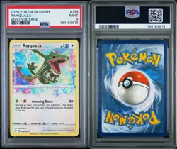 2020 POKEMON SWORD & SHIELD VIVID VOLTAGE #138 RAYQUAZA PSA 9 - Image 3