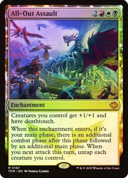 * ALL-OUT ASSAULT * FOIL * TARKIR DRAGONSTORM * NM * MTG * - Image 1