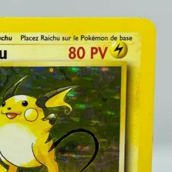 Raichu Unlimited Base Set 14/102 Holo French Pokemon Card - Image 4