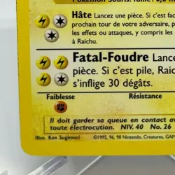 Raichu Unlimited Base Set 14/102 Holo French Pokemon Card - Image 5