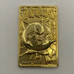 Vintage 1999 Burger King Pokemon 23k Gold Plated JIGGLYPUFF Trading Card - Image 1