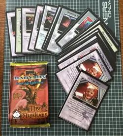 1998 PRECEDNCE BABYLON 5 CCG Lot Of 37 Cards And Shadows Wrapper - Image 1