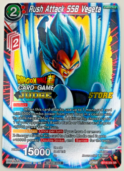 Rush Attach SSB Vegeta JUDGE STAMP Foil Dragon Ball Super Card Game | LP - Image 1