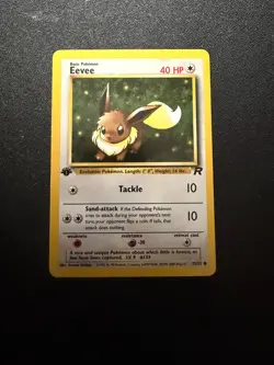 Eevee Pokemon Card 1st Edition Team Rocket 55/82 Common TCG - Image 1