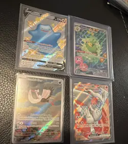 Pokemon Sword & Shield 4 Card Holo Lot Ditto V Swadloon Bombirdier Reshiram - Image 1