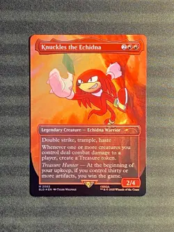 Knuckles the Echidna Foil M 2082 Secret Lair Sonic SEGA SLD MTG NM+ - Image 1