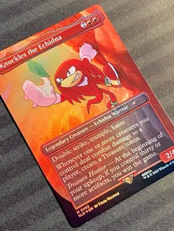 Knuckles the Echidna Foil M 2082 Secret Lair Sonic SEGA SLD MTG NM+ - Image 3