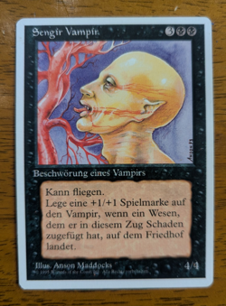 Magic Mtg German Core Set 4th Edition Sengir Vampire near mint - Image 1