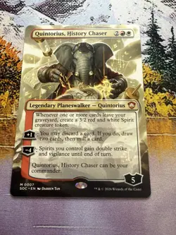 Quintorius, History Chaser - Borderless Commander: Secrets of Strixhaven MTG - Image 4