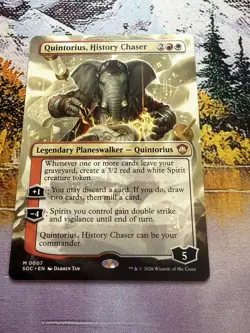 Quintorius, History Chaser - Borderless Commander: Secrets of Strixhaven MTG - Image 5