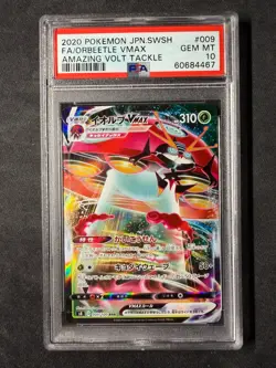 Fa/Orbeetle Vmax Pokemon JP SWSH Amazing Volt Tackle 009 PSA 10 GEM MT - Image 1