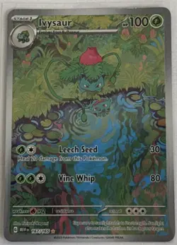 Pokemon Ivysaur Illustration Rare Holo 167/165 Scarlet & Violet 151 100 LP - Image 1