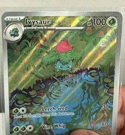 Pokemon Ivysaur Illustration Rare Holo 167/165 Scarlet & Violet 151 100 LP - Image 2