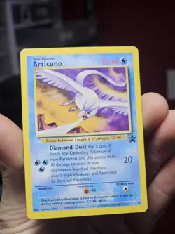 Articuno 22 Pokemon WOTC Black Star Promo Non Holo Damaged - Image 1
