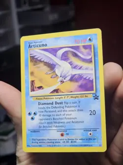 Articuno 22 Pokemon WOTC Black Star Promo Non Holo Damaged - Image 2