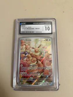 Eevee Twilight Masquerade IR CGC 10 Illustration Rare TWM 188/167 Pokemon TCG - Image 1