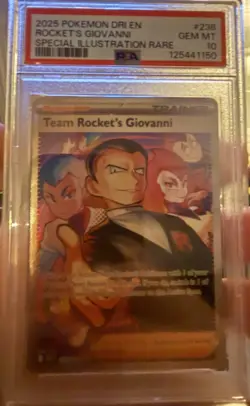 2025 Pokemon Dri-En Destined Rivals Rockets Giovani SIR PSA 10 Gem Mint - Image 1