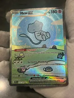 Pokemon Mew ex 232/091 Paldean Fates Special Illustration Rare Bubble Mew NM- - Image 4