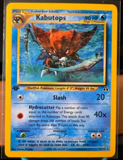 Kabutops 6/75 Neo Discovery First Edition Non-holo Pokemon, New, (NM) - Image 1