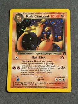 Pokemon TCG Team Rocket Dark Charizard Holo Rare 4/82 80 DMG 2000 English - Image 1
