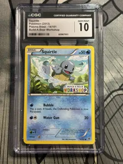 2013 POKEMON PLASMA BLAST, BUILD-A-BEAR WORKSHOP SQUIRTLE CGC 10 GEM MINT - Image 1