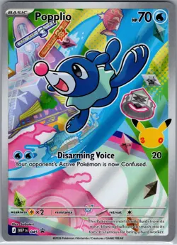 Popplio 045 Promo First Partner Illustration Rare 30th Anniversary Pokemon- NM - Image 1