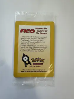 Sealed 2001 Entei Reverse Holo Pokemon Neo Discovery Black Star Movie Promo VTG - Image 1