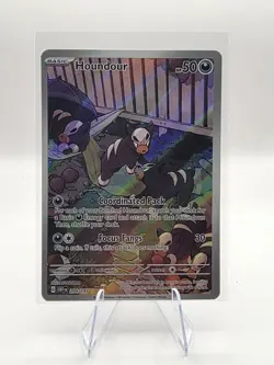 Pokemon SV03: Obsidian Flames Illustration Rare Houndour 204/197 - Image 1