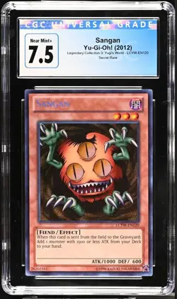 Yu-Gi-Oh! Sangan 2012 Leg. Coll. 3: Yugi's World LCYW-EN120 Secret Rare CGC 7.5 - Image 2