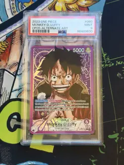 One Piece Card Game OP05-060 Monkey D Luffy Alt Leader AAL PSA 9 MT English - Image 1