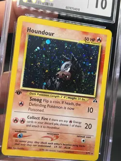 Pokemon Houndour Neo Discovery 1st Edition Holo Rare #5 CGC 10 Gem Mint - Image 2
