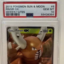 2019 POKEMON SUN & MOON: HIDDEN FATES - #6/68 PINSIR GX - PSA 10 GEM MINT - Image 2