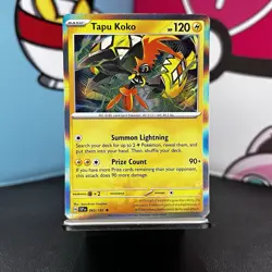 Pokemon Tapu Koko 065/191 Sv08: Surging Sparks Holo 2019 Game - Image 1