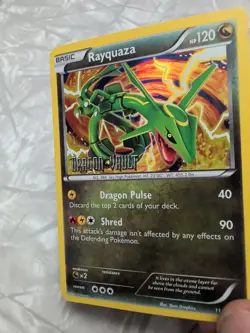 Rayquaza 11/20 Dragon Vault Holo Rare Pokemon TCG Card LP Stamped - Image 2