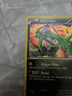 Rayquaza 11/20 Dragon Vault Holo Rare Pokemon TCG Card LP Stamped - Image 4